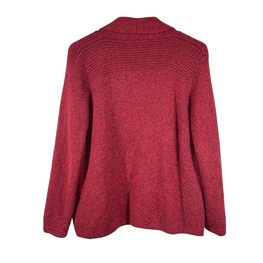 Vivanco Artesnia 100% Alpaca Cardigan Womens S Berry Red Open Front Knit Sweater - Picture 2 of 5
